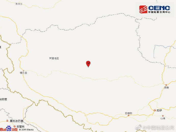 西藏阿里地区改则县10日凌晨发生两次地震