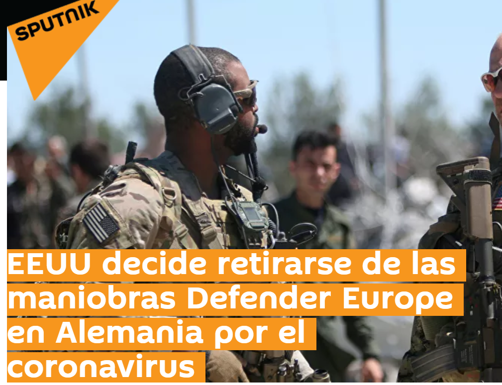 美国决定退出“欧洲防卫者”演习