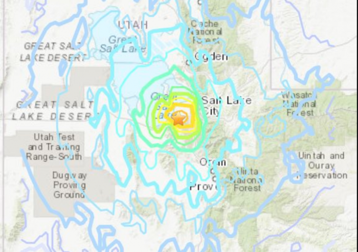 犹他州盐湖城发生5.7级地震
