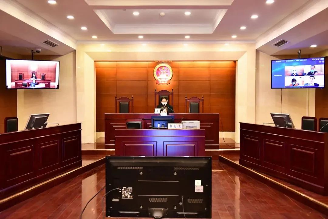 宣判现场。向阳法院供图