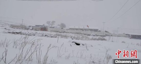 雪中的坝上农村。 李新兴 摄