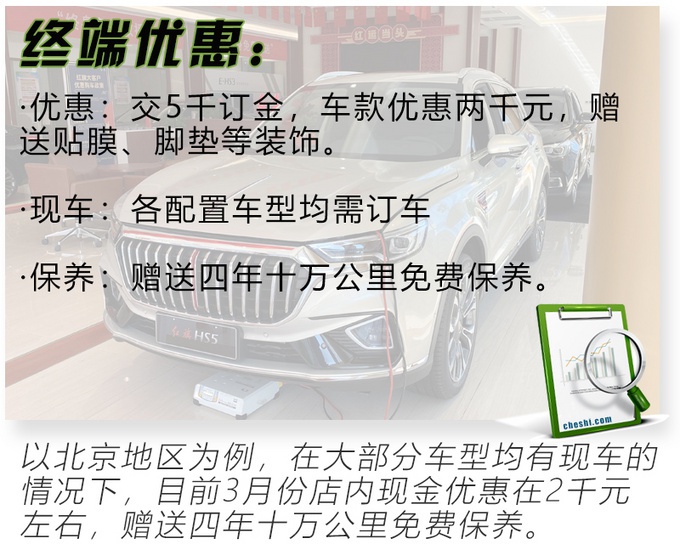 红旗HS5卖疯了！提车要等一个月，送四年免费保养