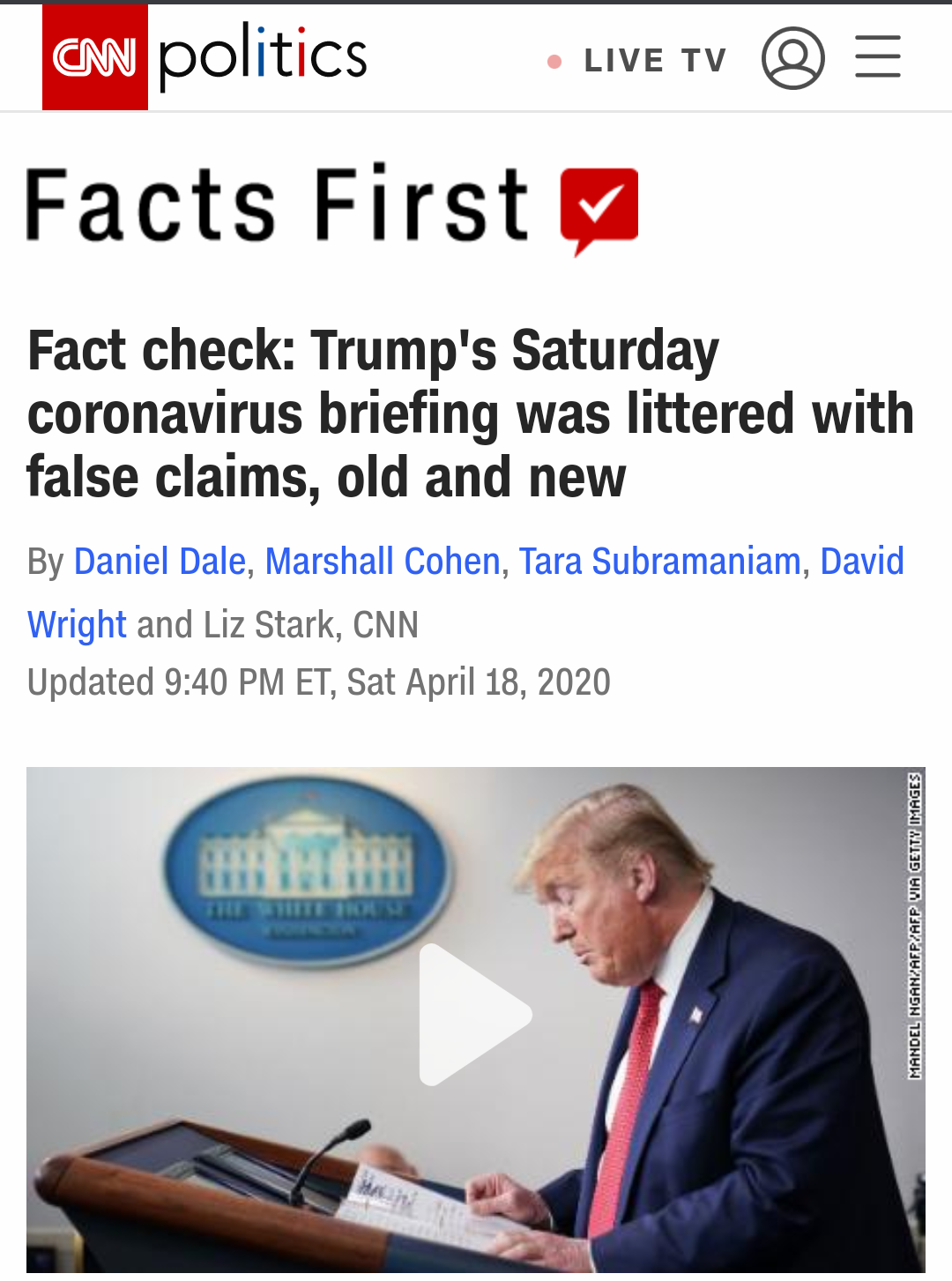 美国媒体历数特朗普“谎言” CNN:简直不知从何