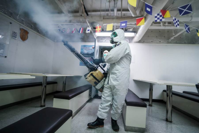 台防务部门证实染疫军舰曾有148人求诊226次