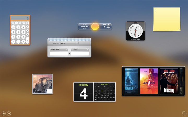 ▲ 自 OS X Yosemite 发布后，更早的 Dashboard 功能就被禁用了