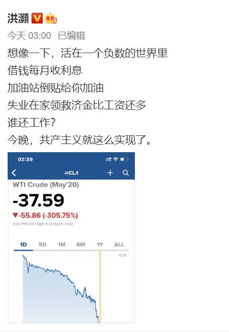 复盘油价史诗级的一周：见证负油价 踩雷“原油