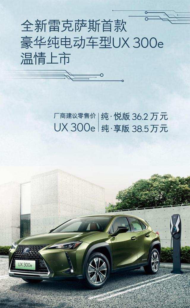 36.2万元起!雷克萨斯旗下首款纯电车型UX 300e正式上市
