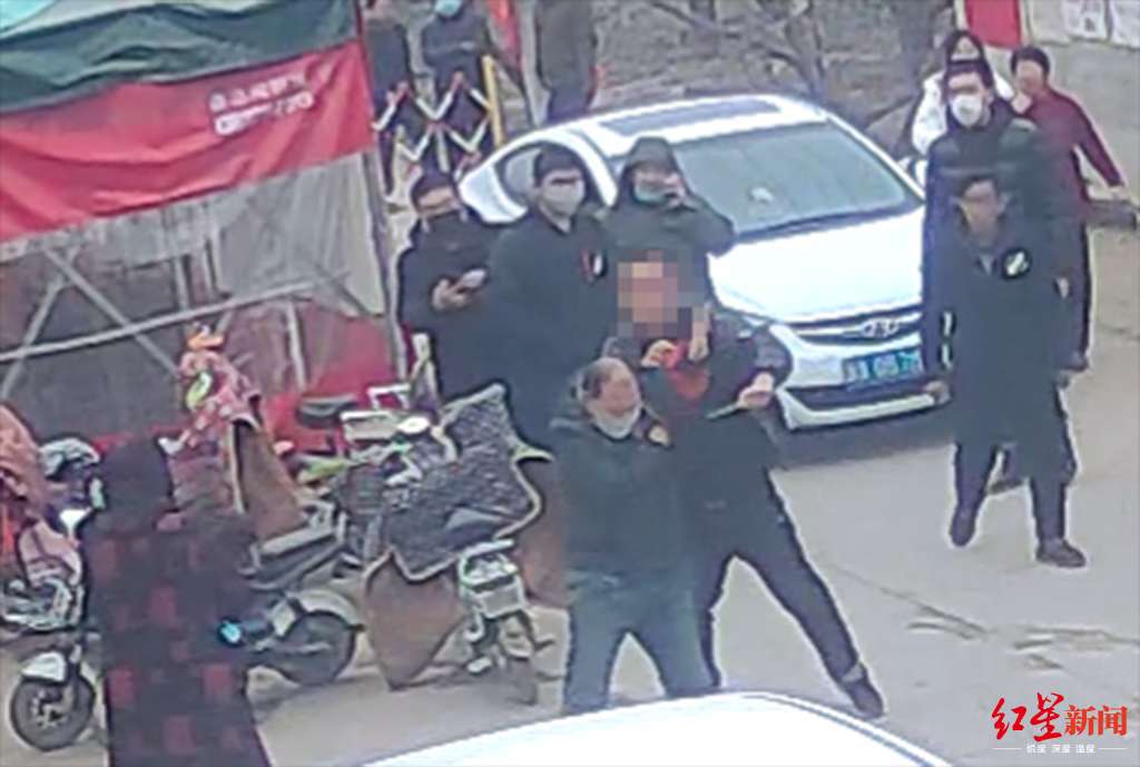 ▲赵县米某强、米某乐涉嫌有意杀人案的事发明场监控录像