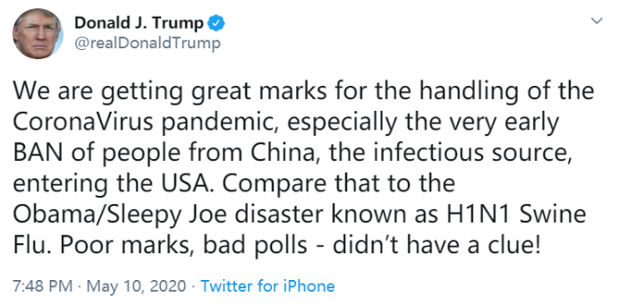 特朗普推特截图