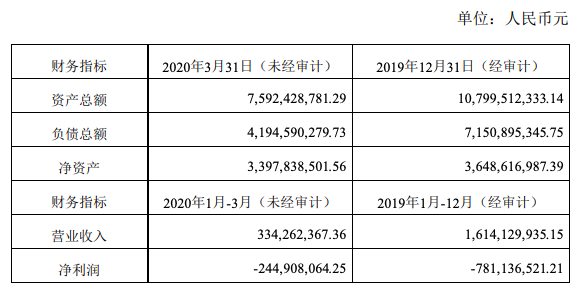 (丰巢开曼最近一年一期的主要财务指标)