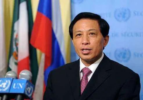 ·2009年6月12日,时任中国常驻联合国代表张业遂在联合国安理会全体会议结束后对媒体发表讲话。
