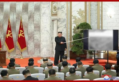 ▲图片来自朝中社