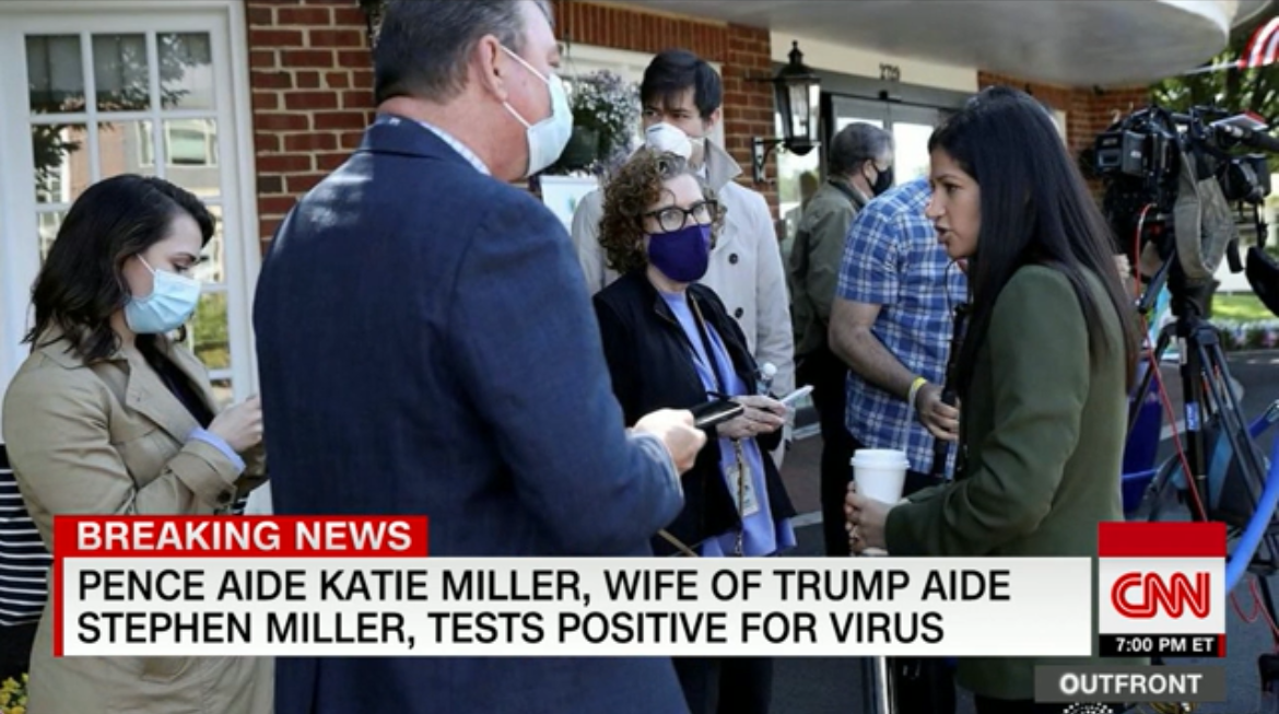 米勒确诊前一天与记者会面（CNN视频截图）