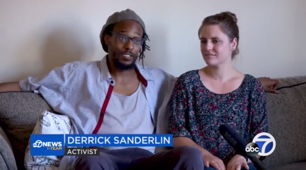 桑德林和妻子（ABC报道截图）