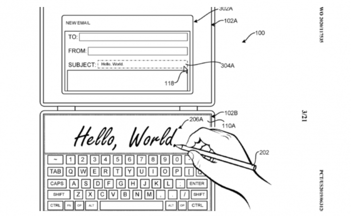 微软新专利描述了Surface Neo的触控和笔输入功能