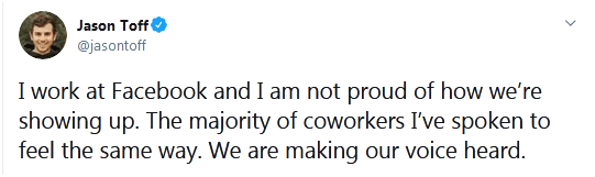 抗议扎克伯格对特朗普言论不作为 脸书员工在推