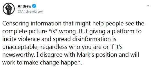 抗议扎克伯格对特朗普言论不作为 脸书员工在推