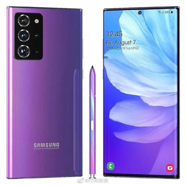三星Note20 Ultra概念图出炉 曲面屏加窄边框设计!
