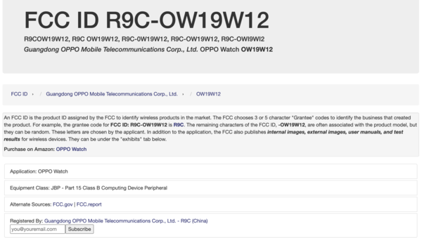 OPPO Watch通过FCC认证 46mm表盘或将在美国开售