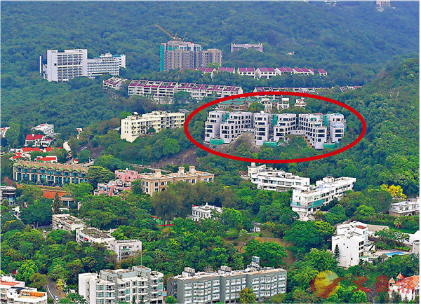 图为美国驻港领事馆宿舍地理位置(图源:文汇报)