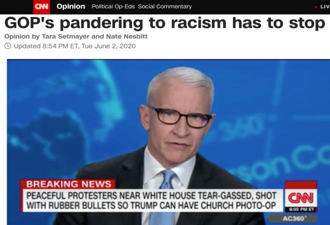 △CNN报道,不能纵容种族歧视