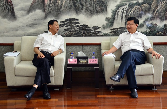 辽宁省交通运输厅赵爱军厅长会见朝阳市委书记蹇彪市长谢卫东一行图
