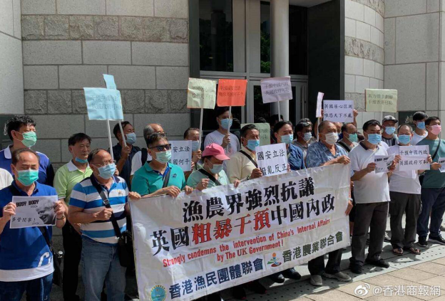 △香港市民赴英领馆抗议 图源:香港商报网