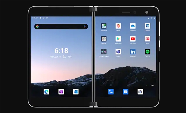 Android掌门人喜提新机：微软双屏SurfaceDuo
