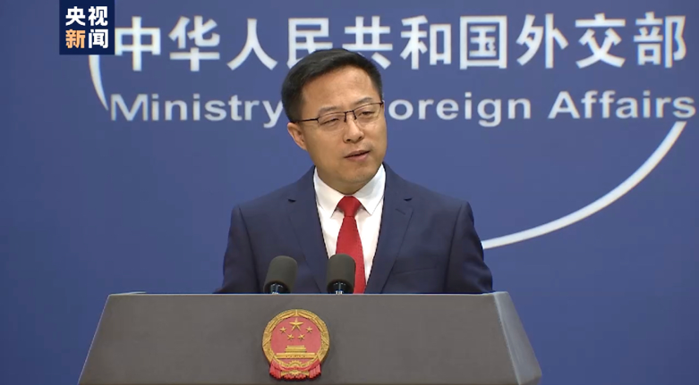 △27日,中国外交部发言人赵立坚对美实施制裁作出回应