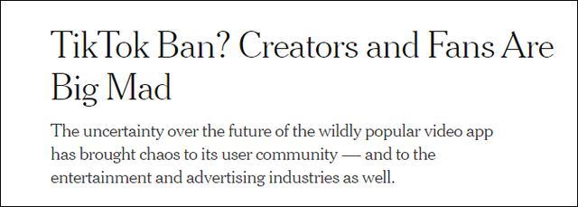 美媒《纽约时报》报道截图