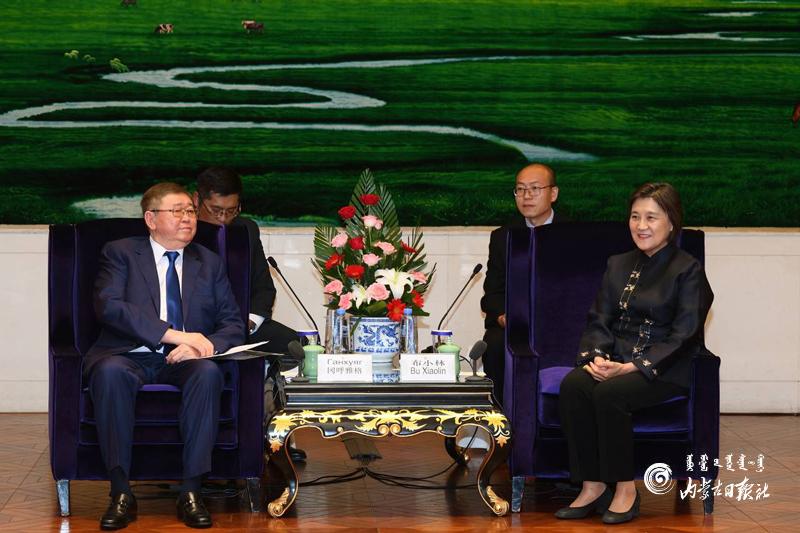 布小林会见蒙古国驻华大使冈呼雅格