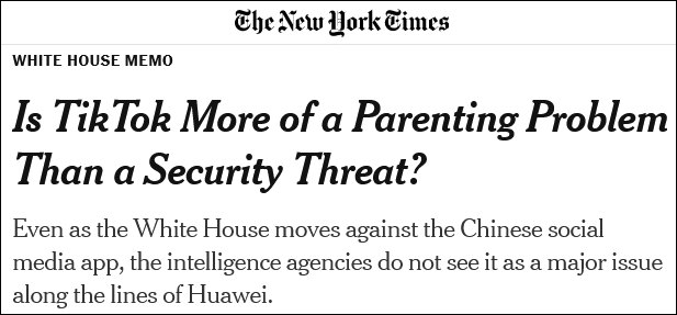 CIA:没有证据显示中国政府获取TikTok用户数据
