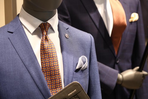 (金利来西装细节)