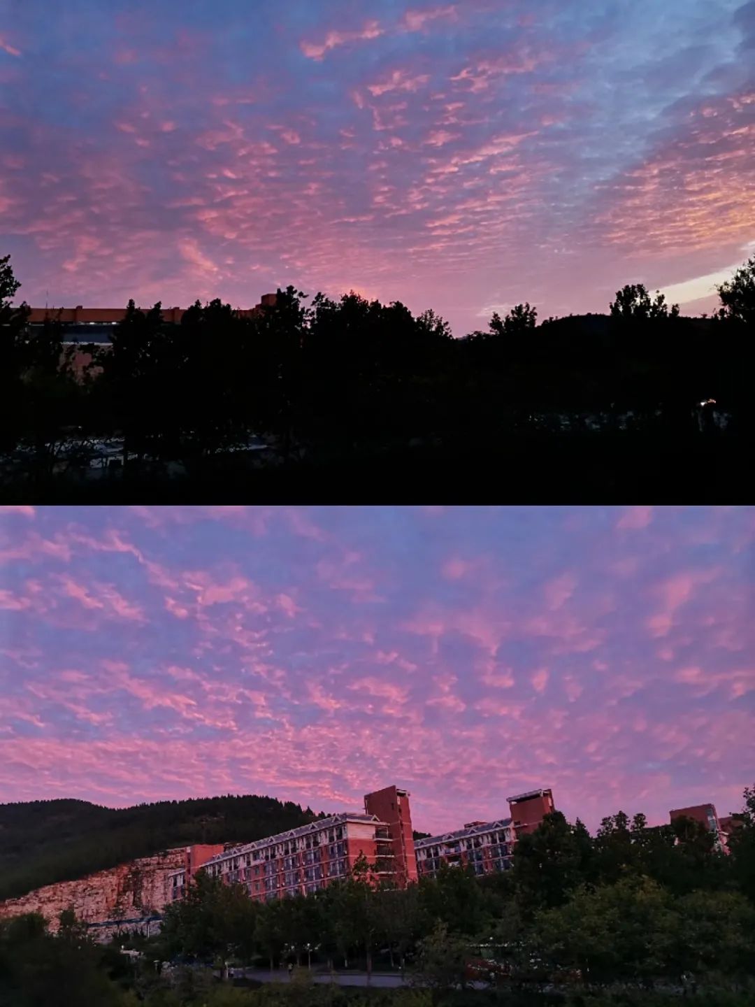 绝美天空刷屏!一起看山师的晚霞灿然