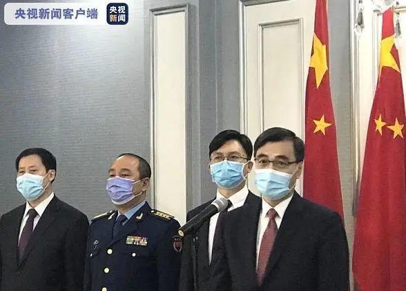 △柴文睿大使22日在疫苗交接仪式上致辞
