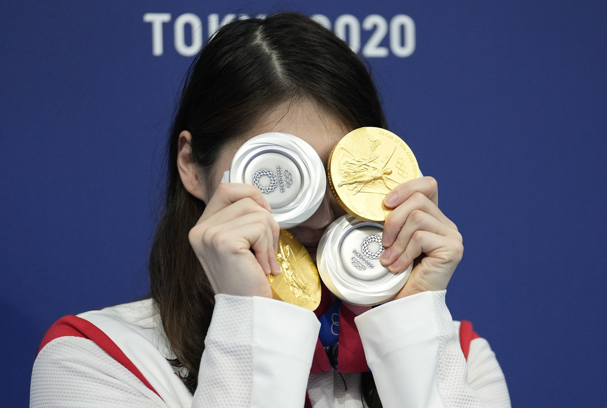 在本届奥运会收获2金2铜的张雨霏。（视觉中国）