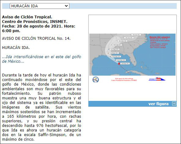 尽管“艾达”已逐渐远离古巴,但古巴气象研究所依然在发布警报