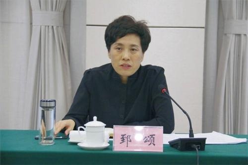 区委书记郅颂主持会议并讲话,区委副书记,代区长程学锋等领导参加会议