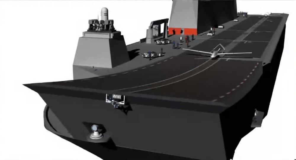 土耳其新型无人机从两栖攻击舰甲板起飞想象图