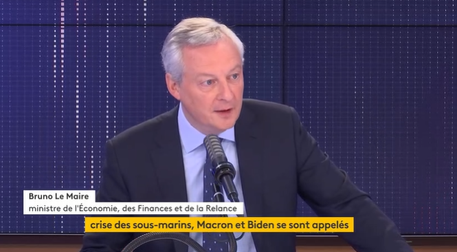 法国财长勒梅尔受访 视频截图