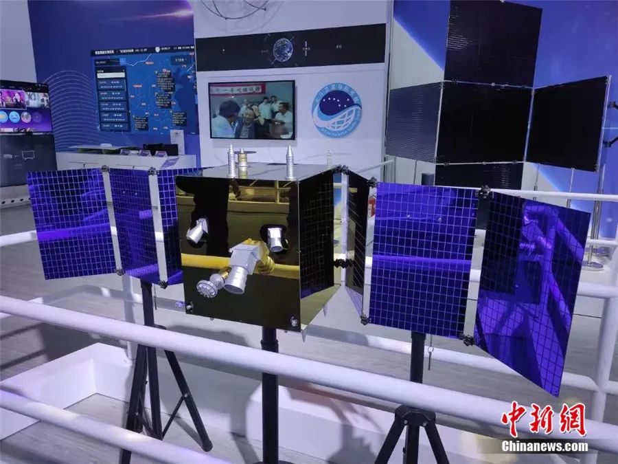 中国首颗太阳探测科学技术试验卫星模型。郭超凯 摄