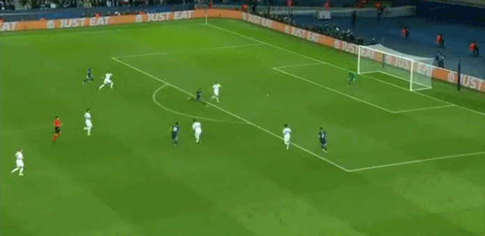 梅西和姆巴佩精彩配合，随后破门。