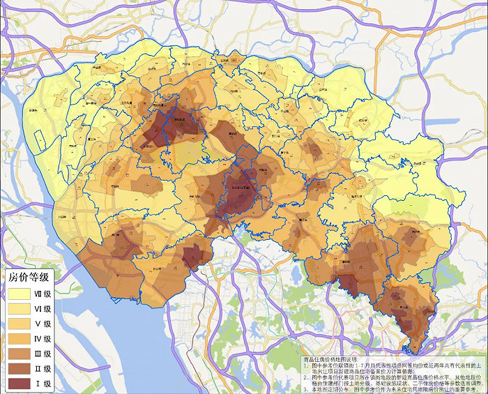 东莞住建局发布商品住房价格地图