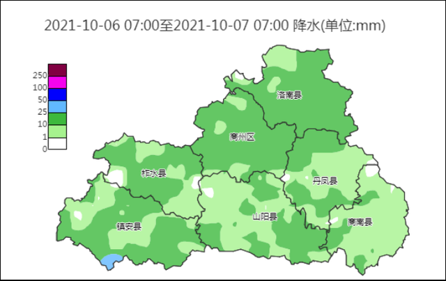 雨情通报:最大降雨出现在镇安达仁镇(28.8mm)