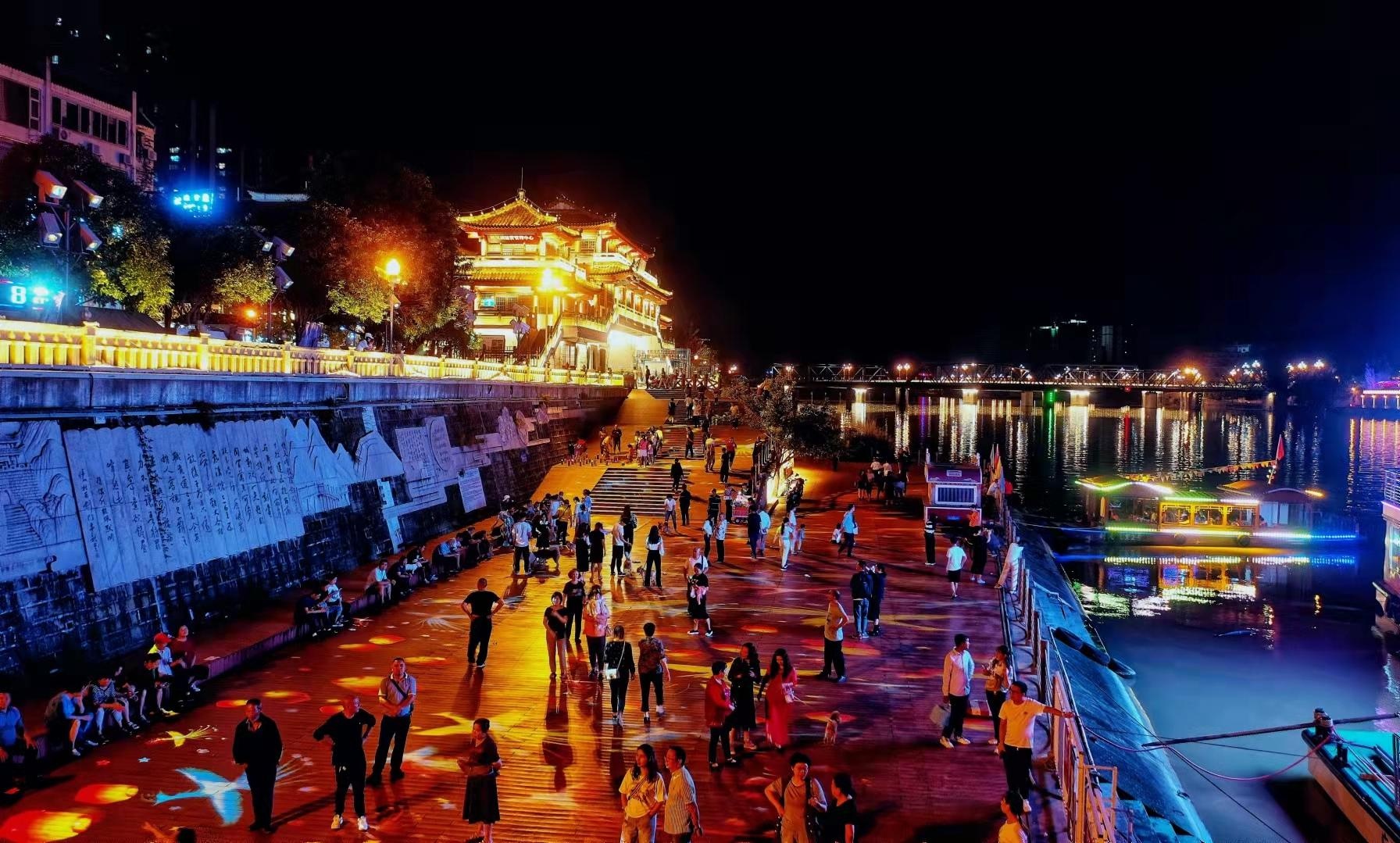 绚丽灯光 照亮城市夜景|广元市_新浪财经_新浪网