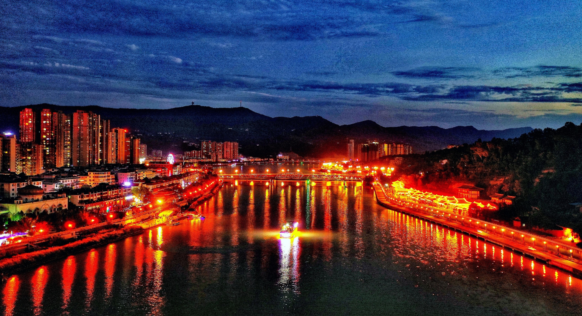 绚丽灯光 照亮城市夜景|广元市_新浪财经_新浪网