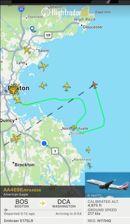 FlightRadar24截图 图自福克斯
