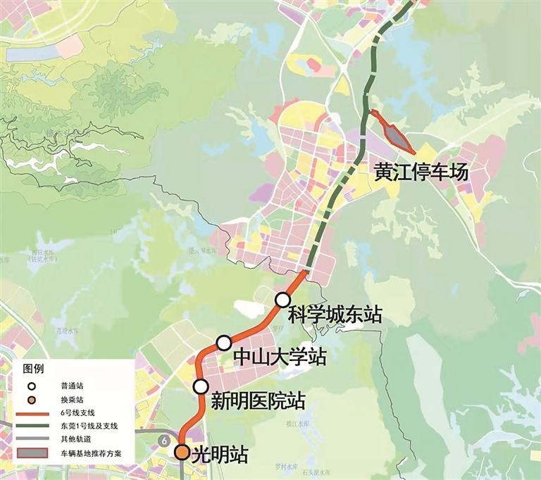 深圳地铁6号线支线示意图. 受访单位供图