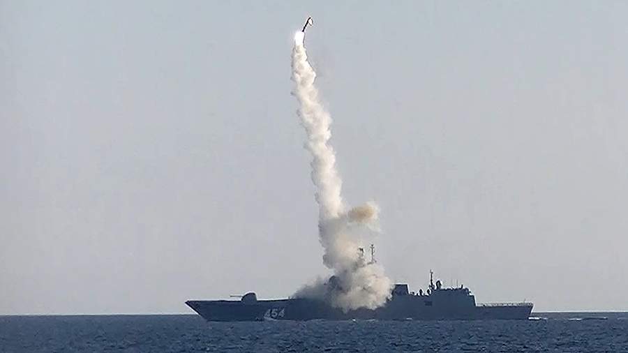 俄军“戈尔什科夫海军上将”号护卫舰早前试射“锆石”导弹。俄国防部图