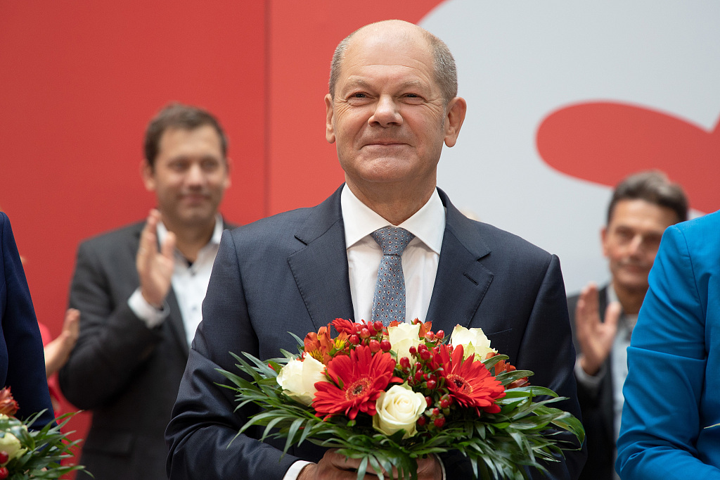 德国社民党总理候选人、现任副总理兼财长朔尔茨。